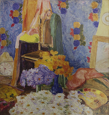 Pintura de Tarsila do Amaral: Margaridas de Mário de Andrade. (1922)