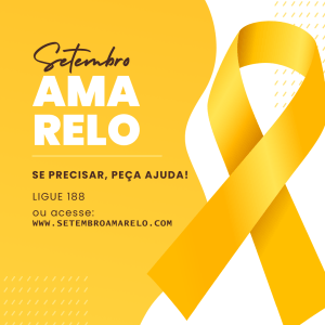 [ALERTA DE GATILHO]

SE PRECISAR, PEÇA AJUDA! – LIGUE 188 OU ACESSE WWW.SETEMBROAMARELO.COM